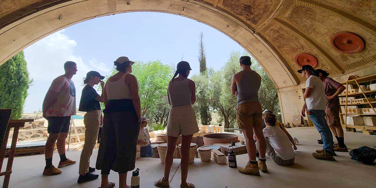 Workshop standing in the Ceramics Apse